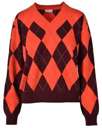 Ballantyne - Argyle Pattern Cashmere Pullover Sweater - Lyst