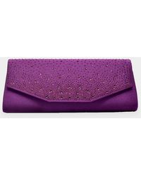 Fashnzfab - Bling Solid Rectangle Evening Clutch Crossbody Bag - Lyst