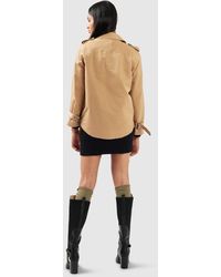 Belle & Bloom - Cool Nights Cropped Trench Coat - Lyst