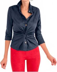 Gretchen Scott - Twist And Shout Ultra Suede Top - Lyst