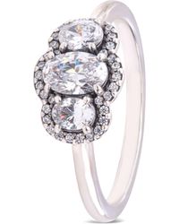 PANDORA - Three Stone Vintage Ring - Lyst