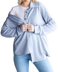 7Th Ray - Cable Knit Button Down Top - Lyst