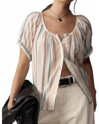 MILLE - Naomi Button-Front Top - Lyst