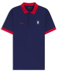 BOSS - Paddy Polo Shirt With Country Flag - Lyst