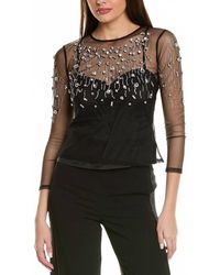 Beulahstyle - Sheer Rhinestones Top - Lyst