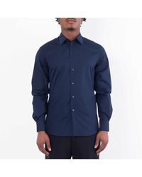 Ferragamo - Ferragamo Micro-Patterned Long Sleeve Shirt - Lyst