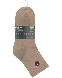Ted Baker - Set Of 3 Quarter Crew Sock - Lyst