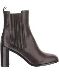 Sartore - Pointed Toe Leather Ankle Boots With Back Strap And Elastic Panels - Lyst