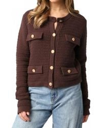 Olivaceous - Maggie Button Sweater - Lyst
