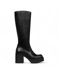 Windsor Smith - Faux Leather Knee-High Platform Heel Boots - Lyst
