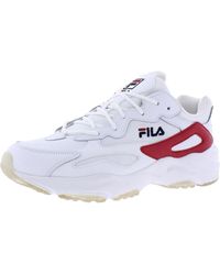 Fila - Ray Tracer Leather Lace Up Casual And Fashion Sneakers - Lyst