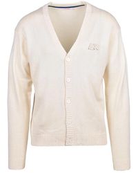 Sun 68 - Cream Distressed Cardigan - Lyst