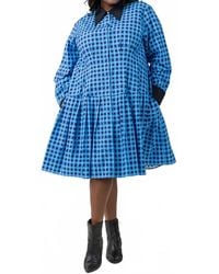 De Loreta - Check Prep Midi Dress - Lyst