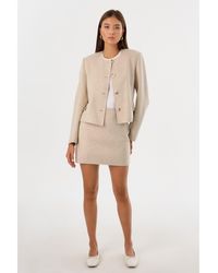 Lamarque - Candela Double Face Wool Mini Skirt - Lyst