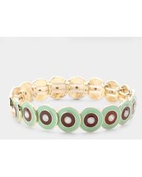 Fashnzfab - Round Color Block Stretch Bracelet, Mint - Lyst