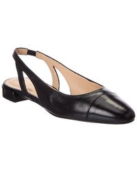 Stuart Weitzman - Sleek Leather Slingback Flat - Lyst