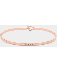 Fashnzfab - '2G2Bt' Brass Thin Metal Hook Bracelet Rose - Lyst