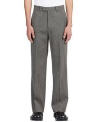 Ferragamo - Flat Front Tailored Trousers, Brand Size 46 (Waist - Lyst