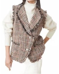Suncoo - Divy Sleeveless Tweed Jacket Vest - Lyst