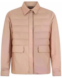 Moorer - Zip Hidden Button Closure Long Sleeves Puffer Coat - Lyst
