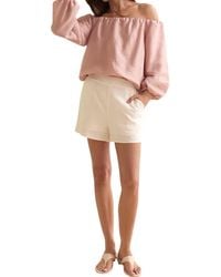 Crescent - Liana Off Shoulder Bubble Hem Top - Lyst