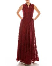 Aidan Mattox - Sleeveless Piping Detail A-Line Dress - Lyst