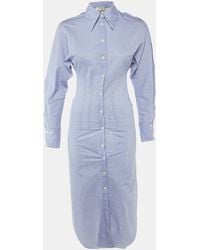 Acne Studios - Cotton Button Front Long Shirt Dress - Lyst