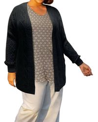 On The Plus Side - Cable Duster Cardigan - Lyst