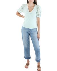 Laundry by Shelli Segal - Eyelet Criss-cross Pullover Top - Lyst