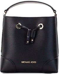 Michael Kors - Mercer Small Pebbled Leather Bucket Crossbody Bag Purse - Lyst