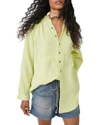 Free People - Daydream Cotton Long Sleeve Button-down Top - Lyst