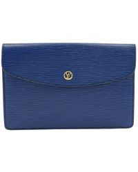 Louis Vuitton - Montaigne Leather Clutch Bag (pre-owned) - Lyst