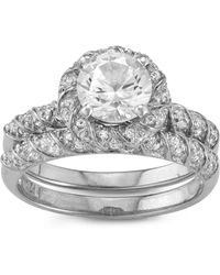 Designs by Gioelli - 14K Rose Over Sterling Created Sapphire Ring - Lyst