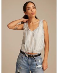 Lucky Brand - Ruffle Ruched Tank - Lyst