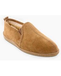 Minnetonka - Twin Gore Sheepskin Slip-Ons - Lyst