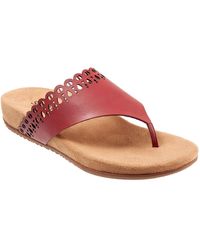 Softwalk - Bethany Leather Slip On Wedge Sandals - Lyst
