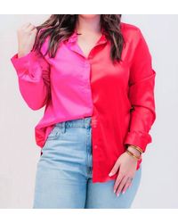 Jess Lea - On Trend Button Up Top - Lyst