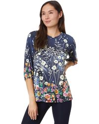 Johnny Was - The Janie Favorite 3/4 Puff Sleeve Top Multi - Lyst