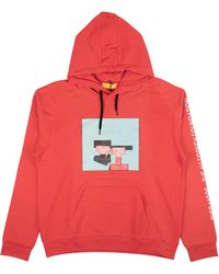 Pyer Moss - Red Multi Graphic Pullover Hoodie - Lyst