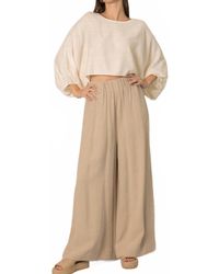 Before You Collection - Cropped Linen Top - Lyst