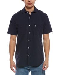 Tailorbyrd - Solid Seersucker Short Sleeve Shirt - Lyst