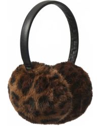 Joseph Ribkoff - Leopard Print Faux Fur Adjustable Earmuffs - Lyst