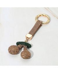 Fashnzfab - Bling Studded Cherry Keychain Bag Charm - Lyst