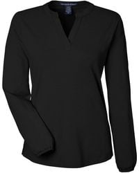 Devon & Jones - Raleigh Half-Placket Knit Top - Lyst