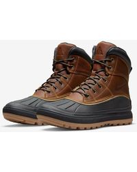 Nike - Woodside Ii 525393-770 Men Gold Leaf Anthracite Leather Boots Size 9 Zj231 - Lyst