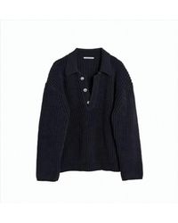 Our Legacy - Textured Knit Polo T-Shirt With Relaxed Fit - Lyst