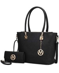MKF Collection by Mia K - Vanessa Tote Bag With Wristlet Wallet, Solid Vegan Leather Handbag Purse Set By Mia K - Lyst