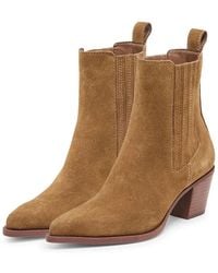 Dolce Vita - Steffi Boots Chestnut Suede Pointed Toe Bootie Zap1491 - Lyst