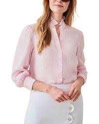 J.McLaughlin - Julian Stripe Linen Blouse - Lyst
