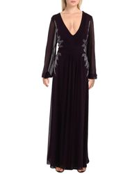 Betsy & Adam - Embellished Polyester Evening Dress - Lyst